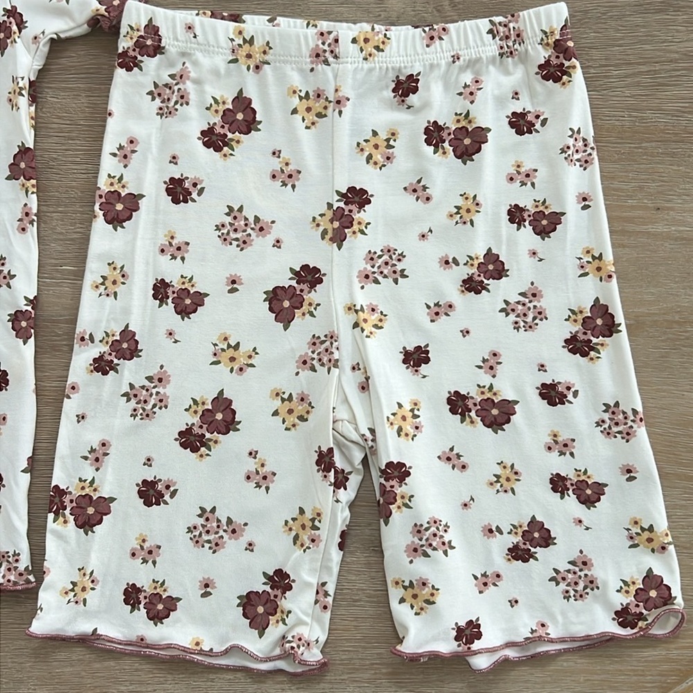 Milkberry Bamboo Toddler Girl Floral Summer Pajama Set 3T shorts T shirt - Picture 5 of 7